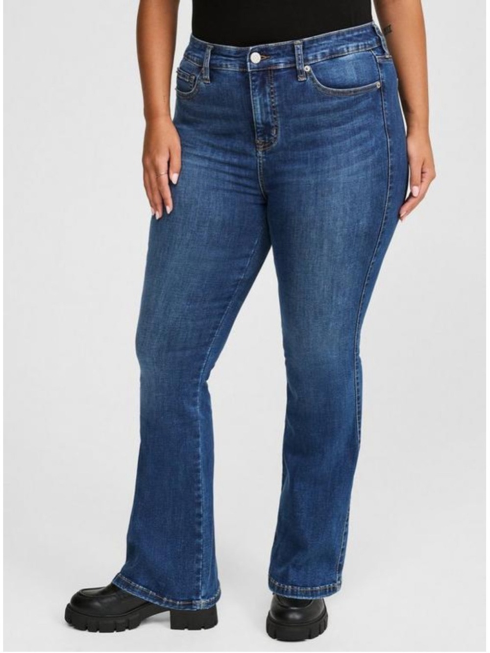 Women's TORRID Blue Trio Fit Slim Boot Limitless Stretch Jeans 10S-14S
